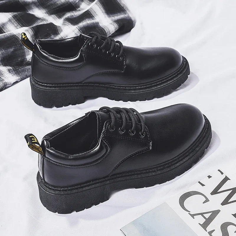 Fashion Leather Men Casual Shoes Breathable Handmade Mens Business Shoes Classic Black Shoes Flats Men Dress Shoes Moccasins