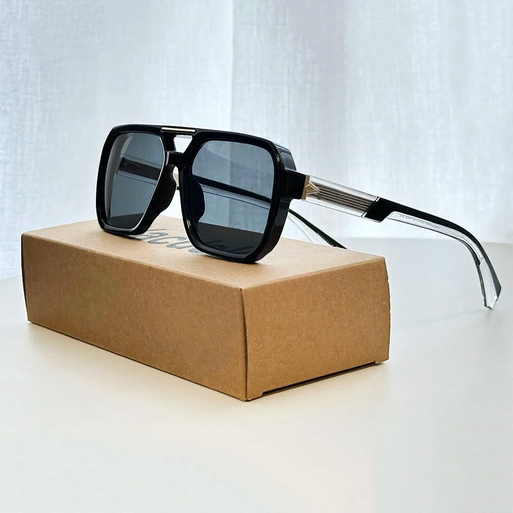 Premium Vintage Square Sunglasses - UV400 Protection Men & Women