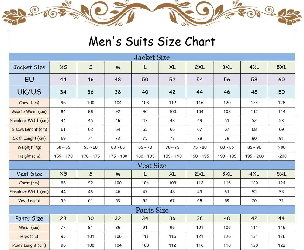 Floral Wedding Suits for Men with Buckle Button 2 Pcs Male Fashion Groom Tuxedo Custom Made Male Suit Set Jacket with Pants