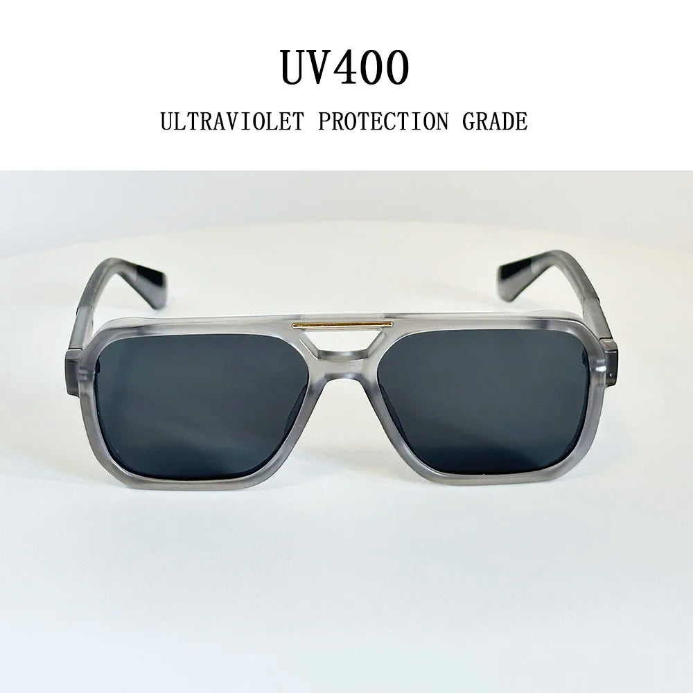 Premium Vintage Square Sunglasses - UV400 Protection Men & Women
