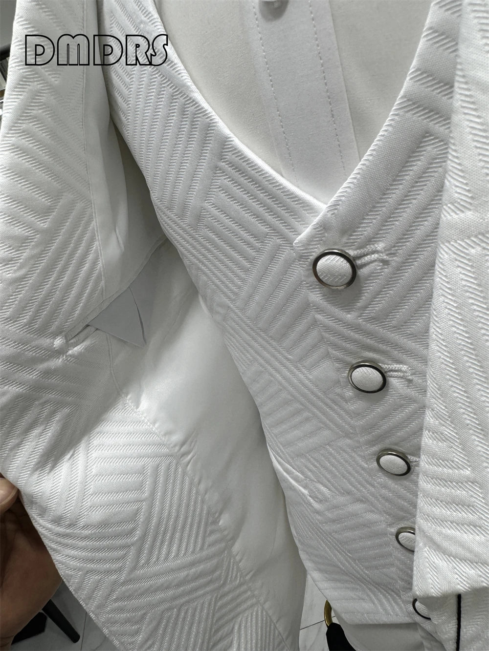 High Quality Wedding Suit Set for Groom, Three Pieces Men's Fashion Suits, One Button Shawl Neck Blazer Jacket, Vest and Pants