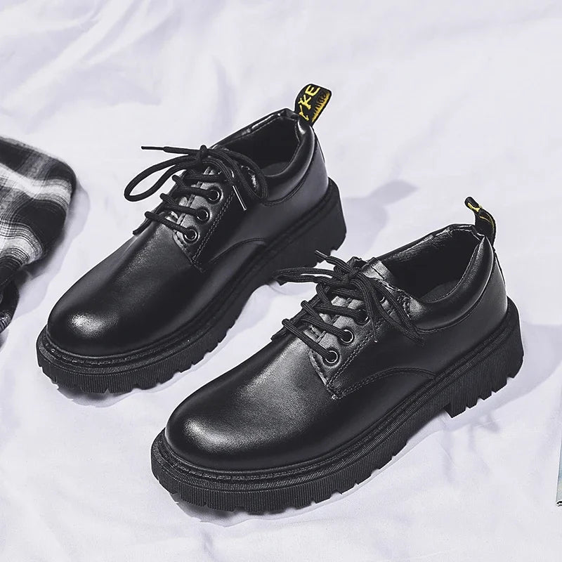 Fashion Leather Men Casual Shoes Breathable Handmade Mens Business Shoes Classic Black Shoes Flats Men Dress Shoes Moccasins