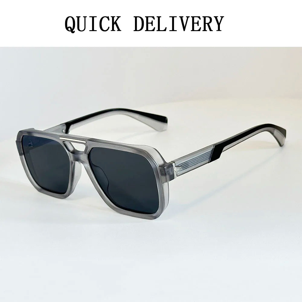 Premium Vintage Square Sunglasses - UV400 Protection Men & Women