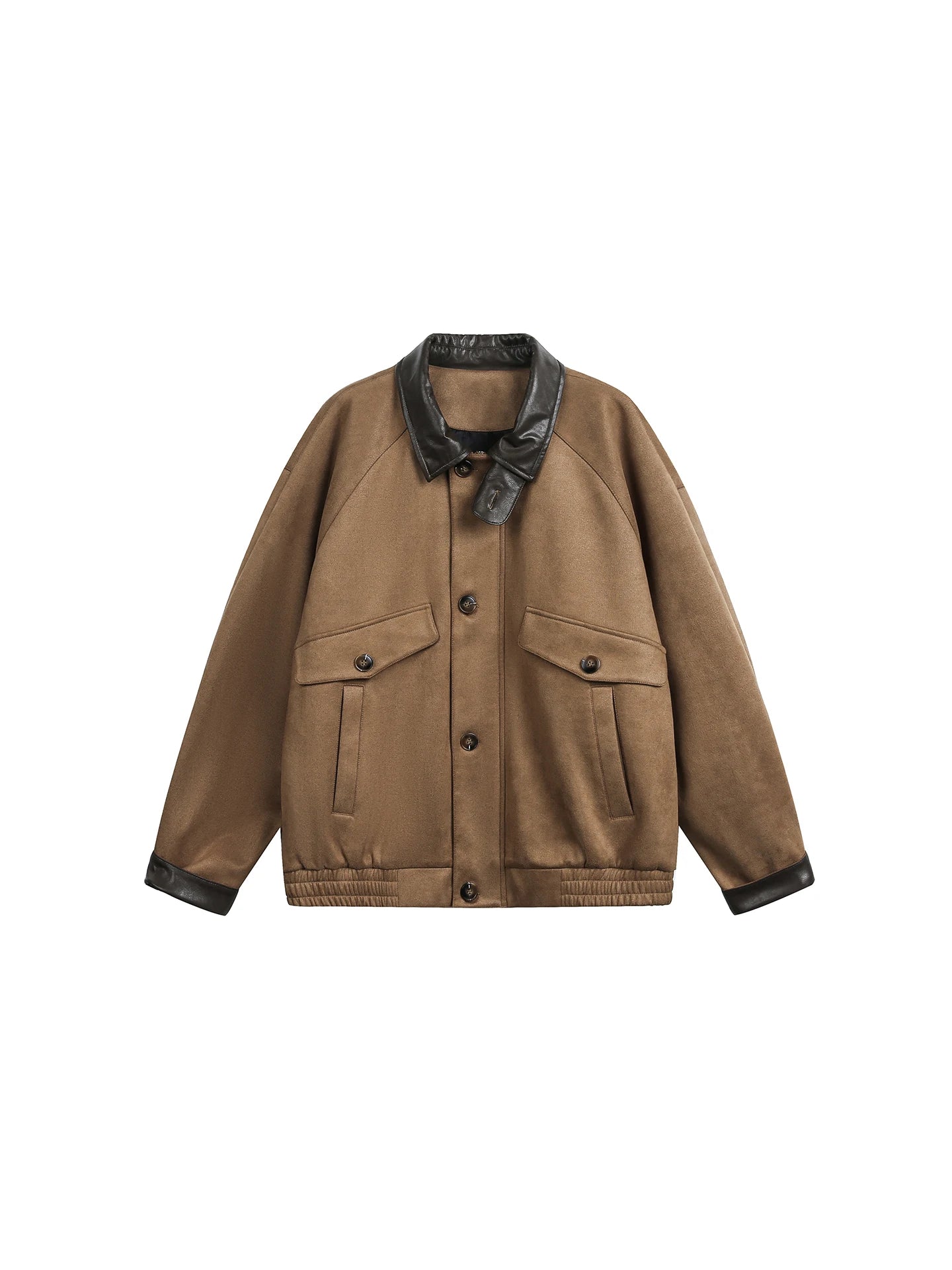 Boyue Premium Retro Suede Workwear Jacket - Leather Collar Casual Coat