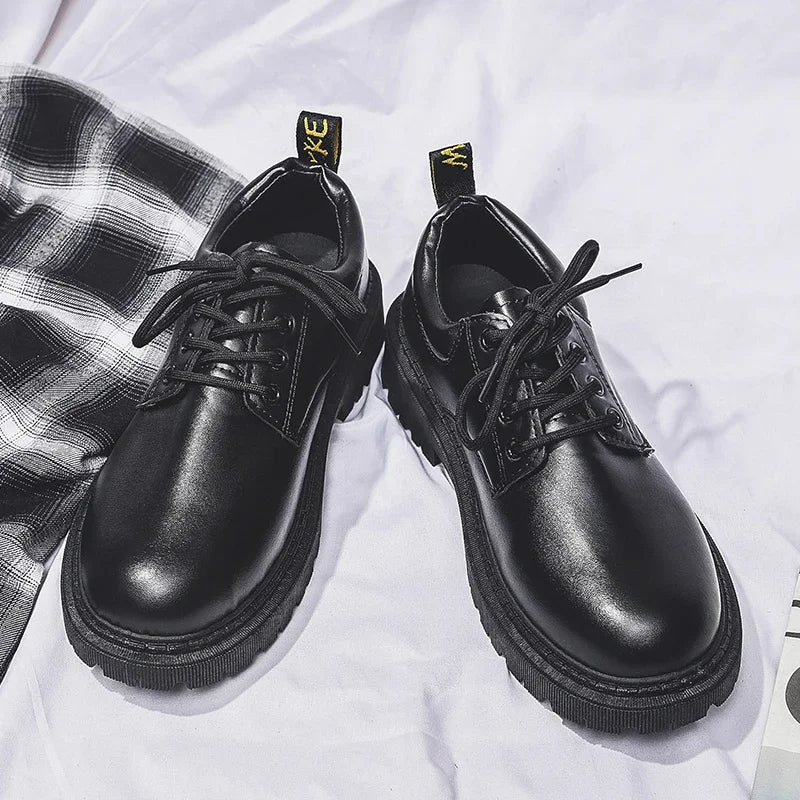 Fashion Leather Men Casual Shoes Breathable Handmade Mens Business Shoes Classic Black Shoes Flats Men Dress Shoes Moccasins